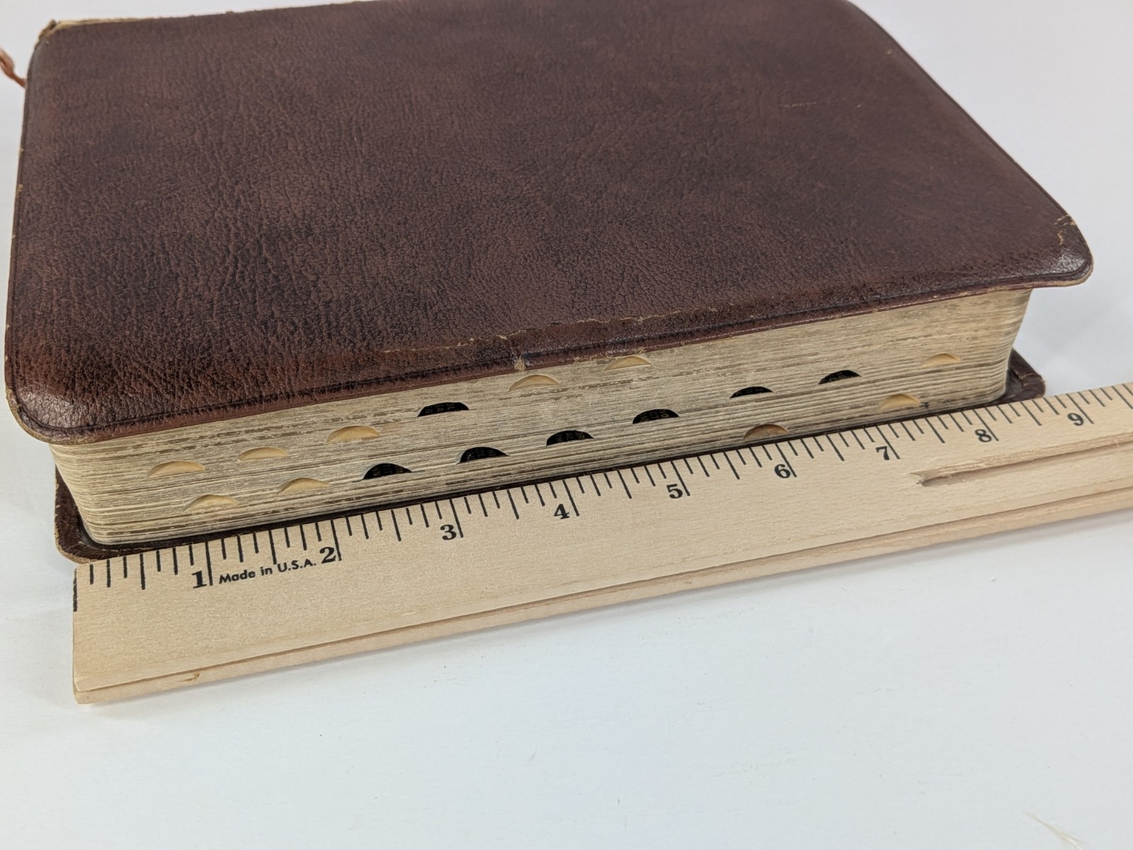 BISON GRAIN!✝️Vntg Ryrie Study Bible NASB 1978 Red Letter Moody Press Tab Index