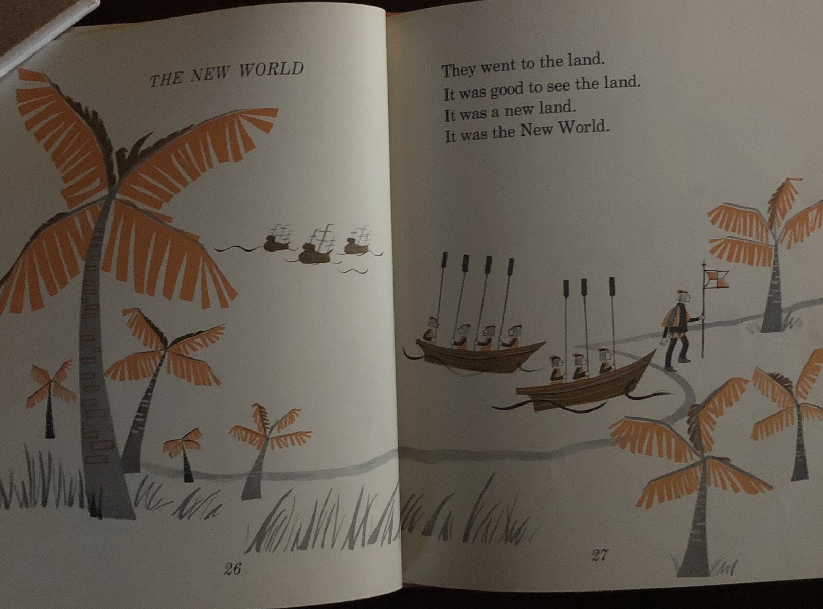 Leonard Discovers America Columbus Textbook Picture Book Vintage Classroom 1965