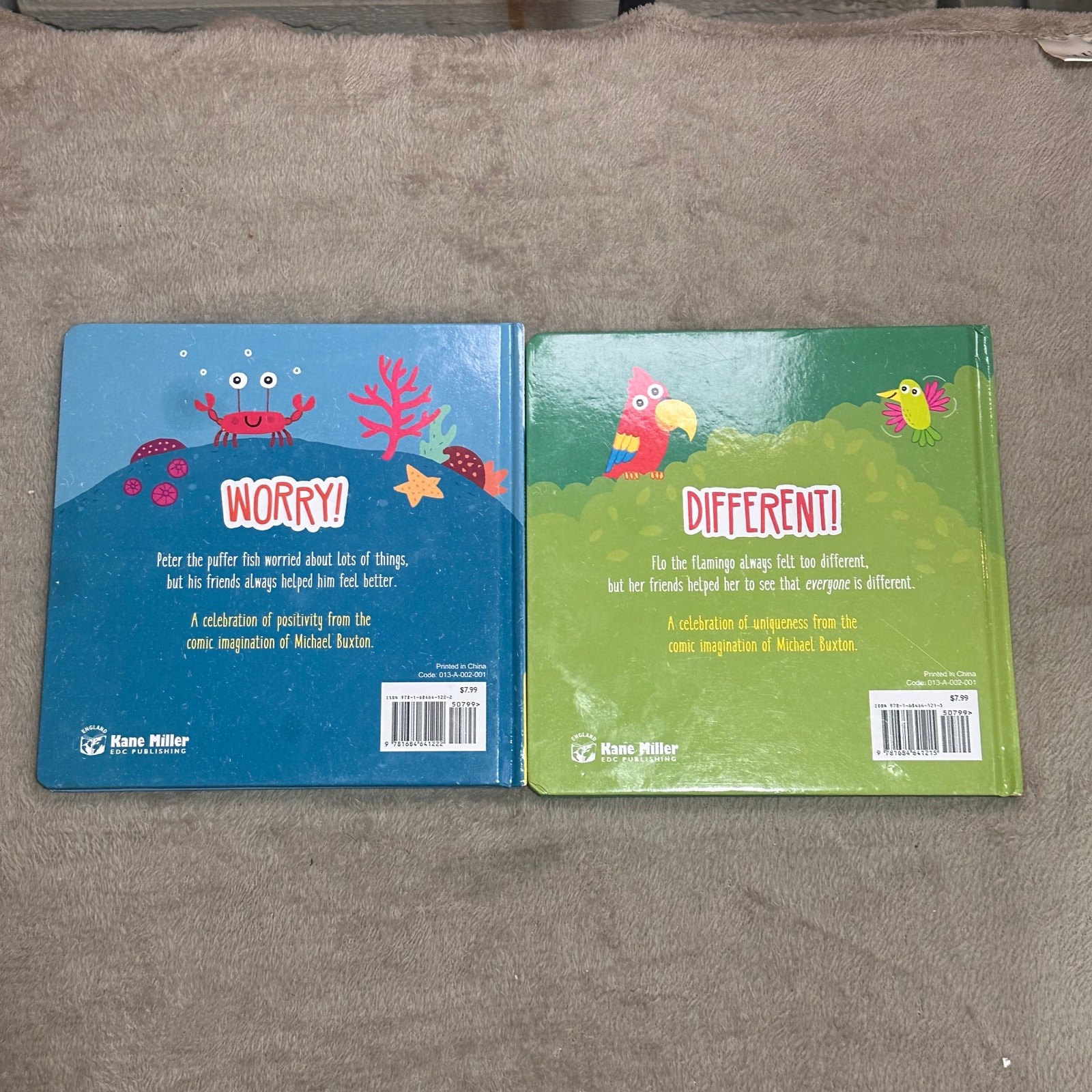 Worry & Different Board Book Set Michael Buxton Kids Books Kane Miller