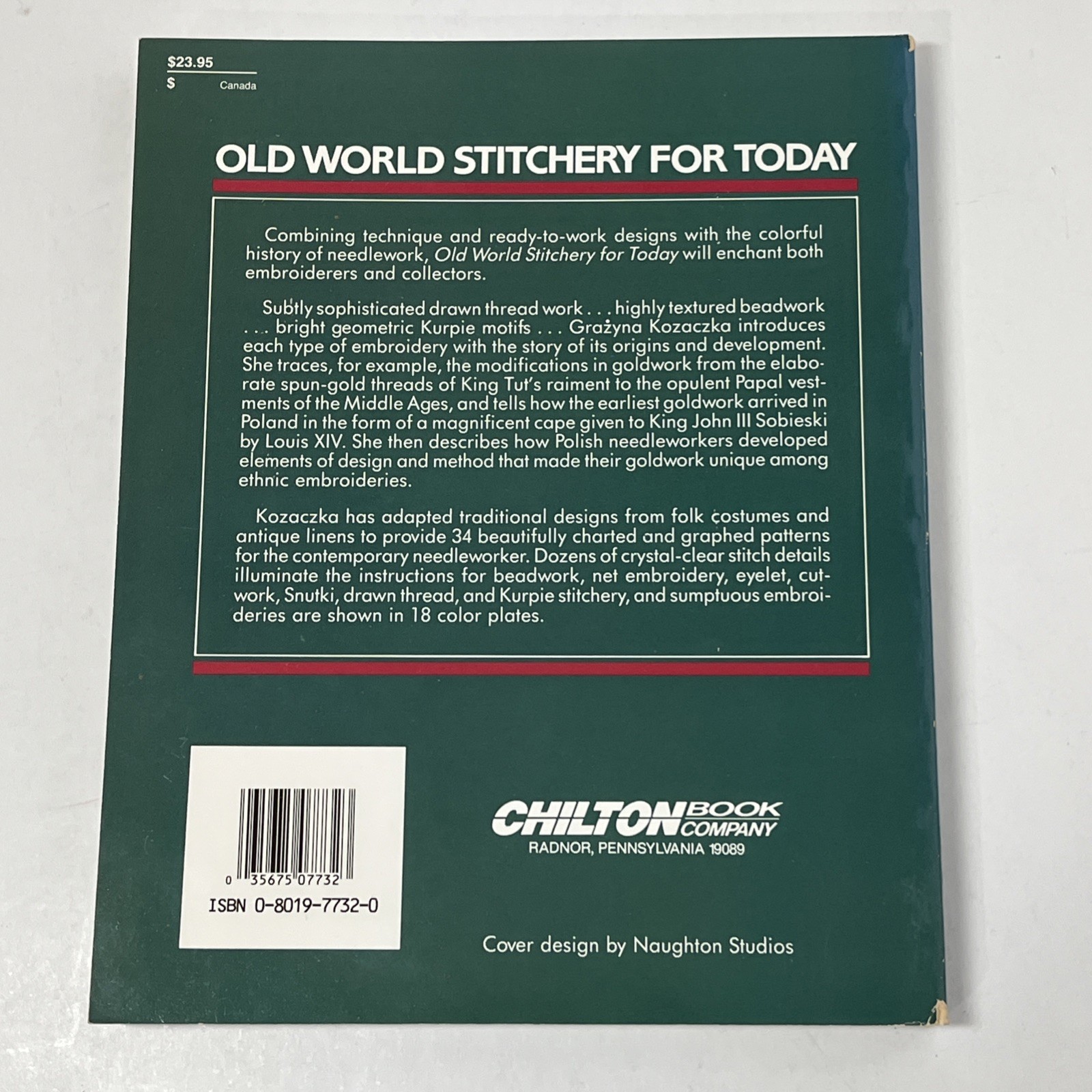 Old World Stitchery for Today by Grazyna J. Kozaczka 1987 Polish Embroidery Ppbk