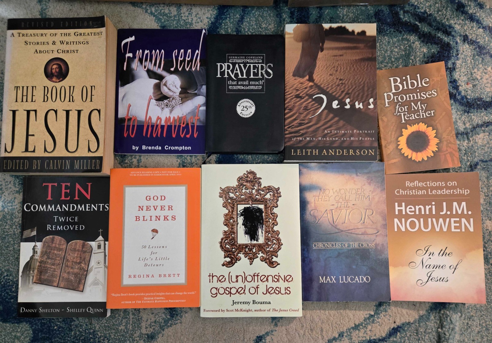 Christian Inspirational Book Lot 10 Max Lucado Nouwen Prayer Jesus Devotional
