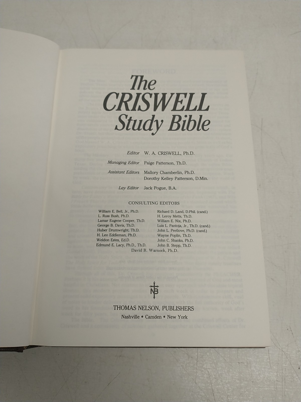 Criswell Study Bible KJV 1979 Thomas Nelson Hardcover Old Time Gospel