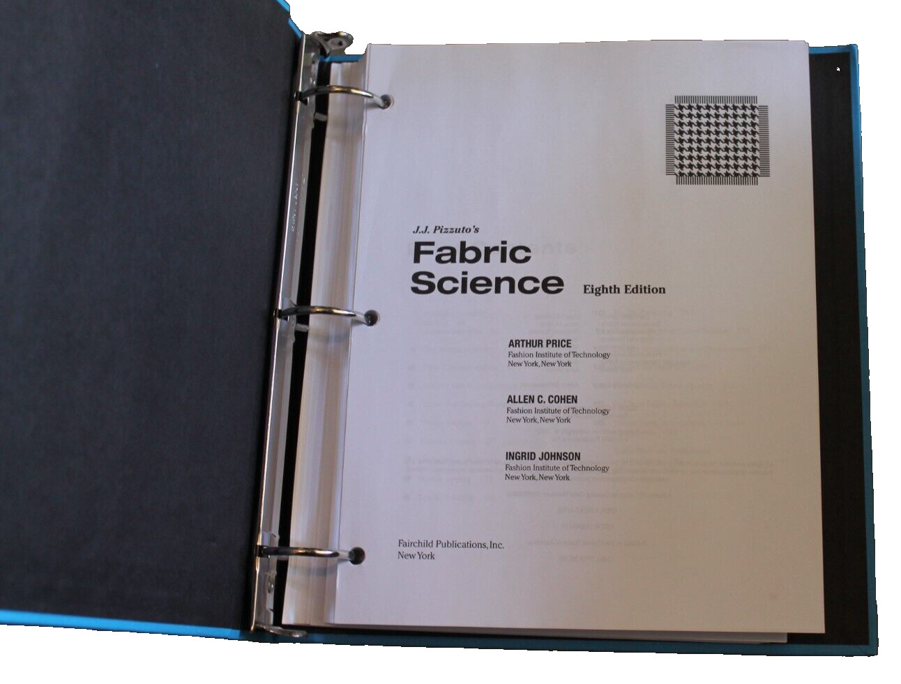 J.J. PIZZUTO’S FABRIC SCIENCE, 8TH EDITION By Joseph J. Pizzuto & Arthur Price