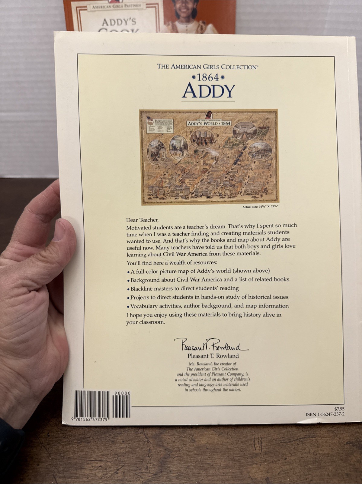 1995 Pleasant Company 1864 Addy Teachers Guide to 6 Books & Addys Cook Book