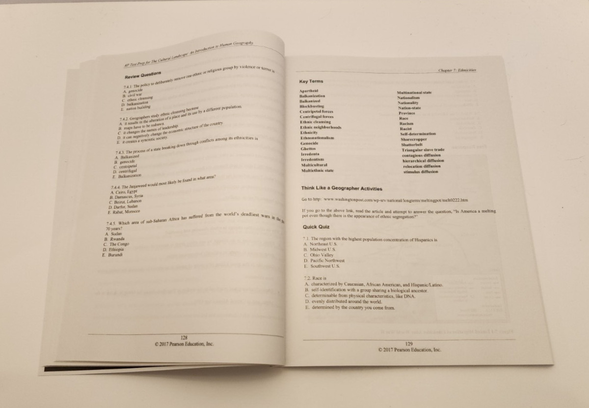 PEARSON EDUCATION TEST PREP SERIES: AP HUMAN GEOGRAPHY PB- LIKE NEW