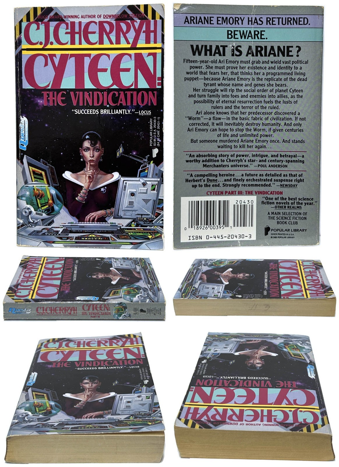 CYTEEN by C.J. Cherryh Lot of 3 mm BETRAYAL, REBIRTH, VINDICATION vintage