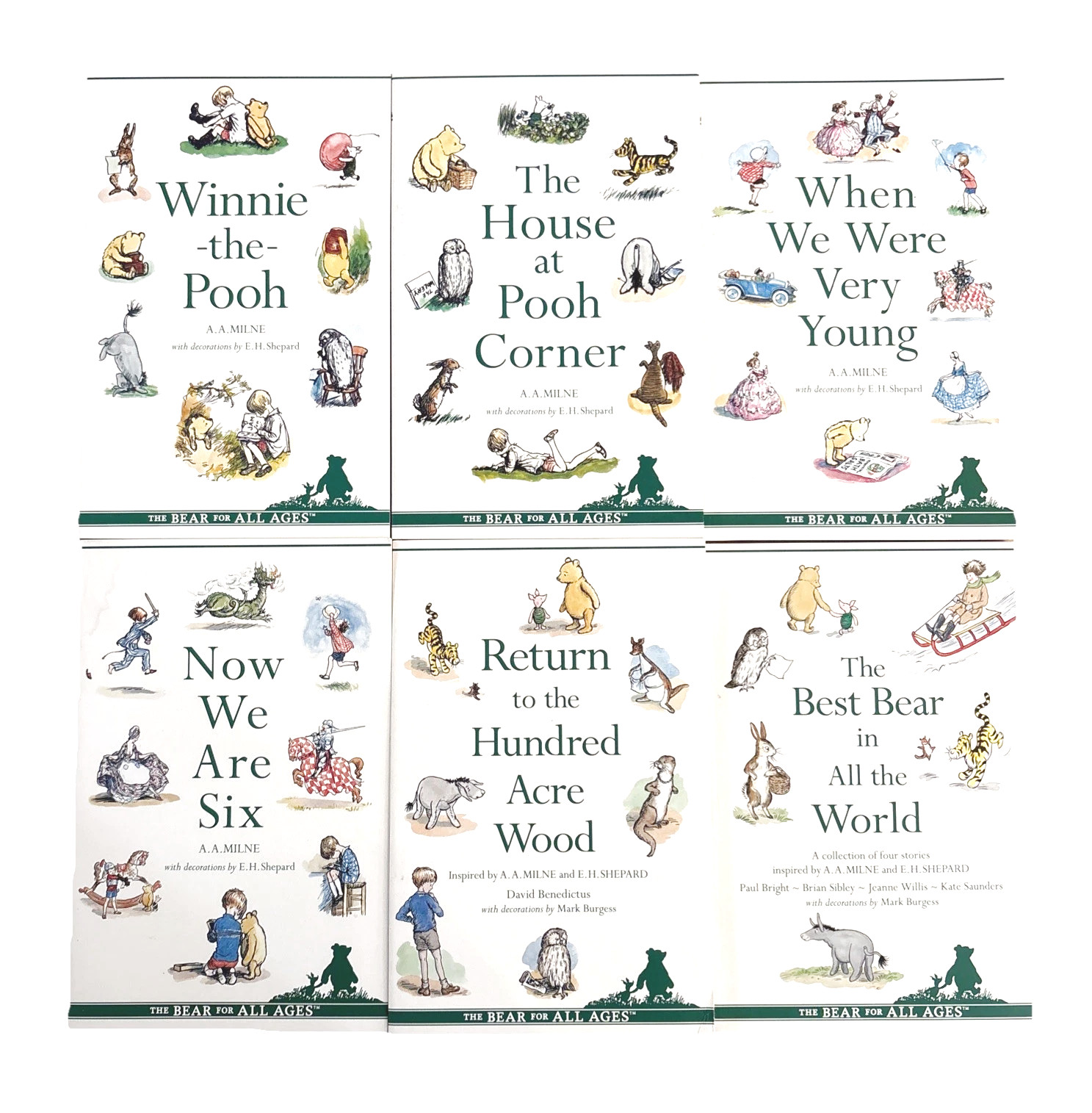 Winnie the Pooh Complete 6 Book Slipcase Collection A A Milne Children Gift