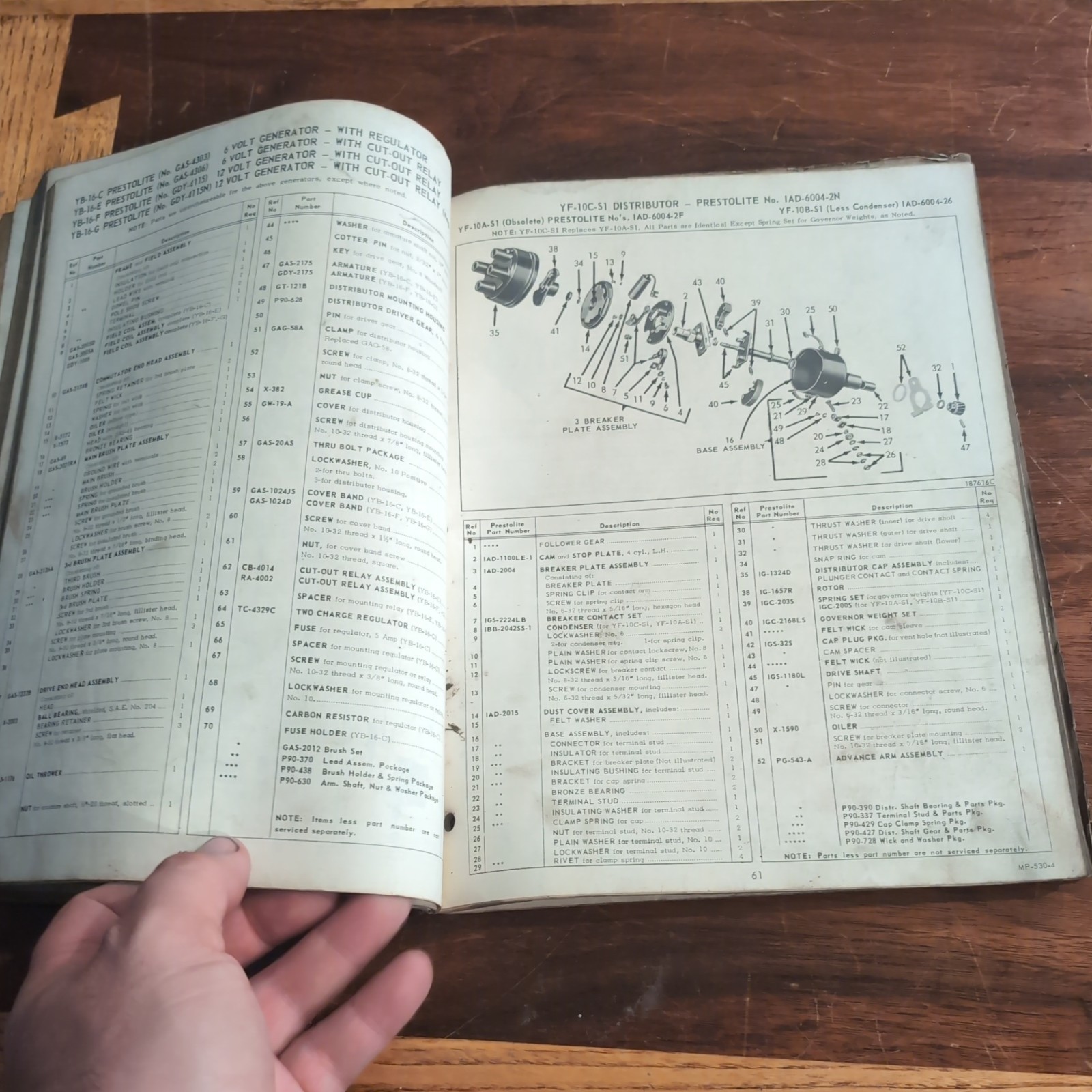 Wisconsin Air Cooled Heavy Duty Engines Instruction Book Parts List VH4 MM-274-C
