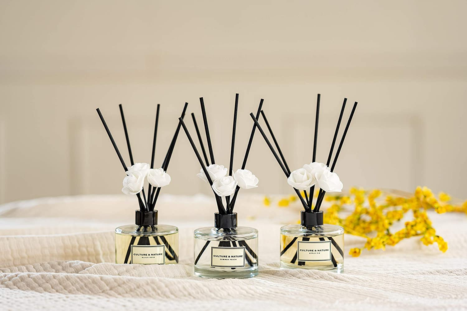 Reed Diffuser Set 6.7oz Clean Cotton Scented with Sticks Home Fragrance
