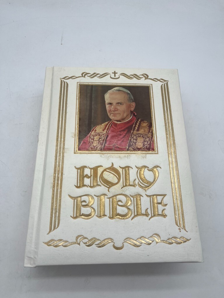 VTG Holy Bible Pope John Paul II Edition Color Art Prints and Family Register