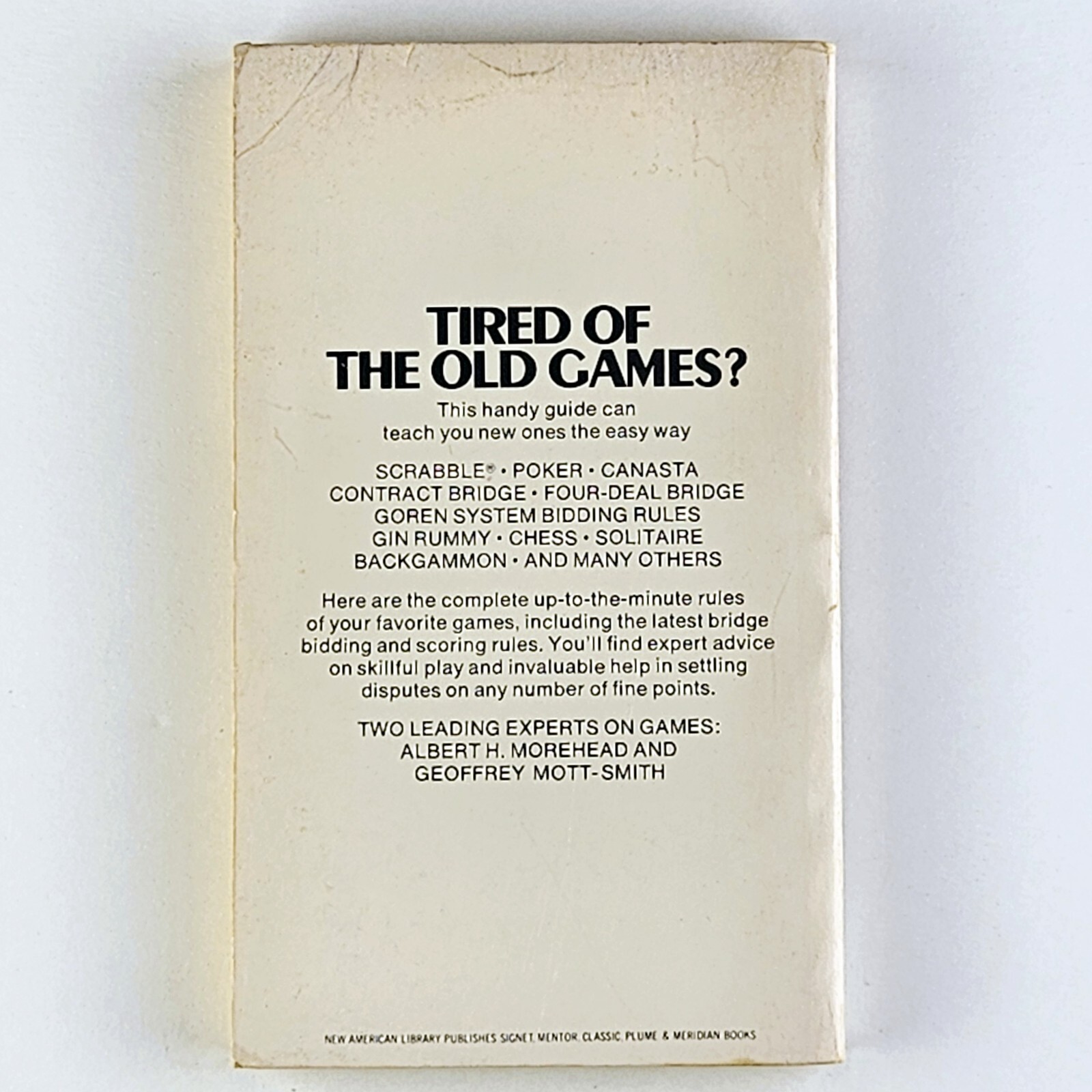 Hoyle Rules of Games Paperback Book by Morehead and Mott-Smith Cards Poker Chess