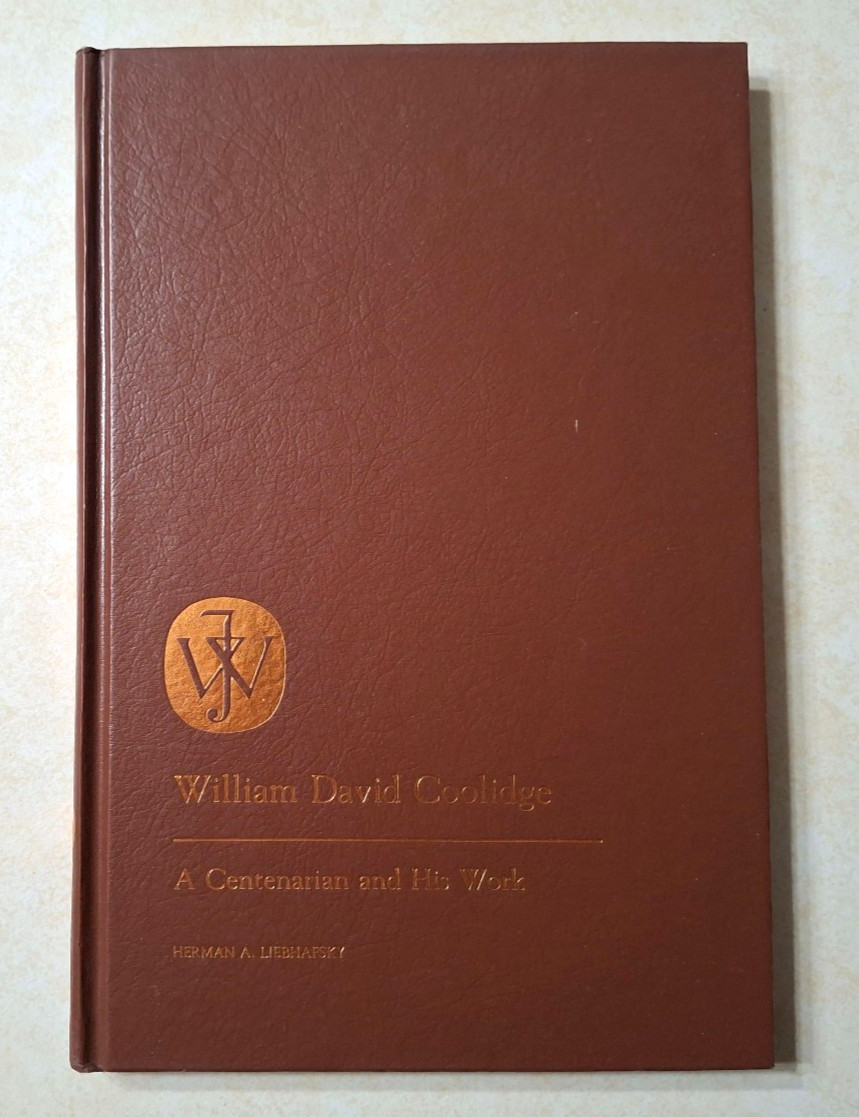 William David Coolidge General Electric GE Vintage History Book Research Lab NY