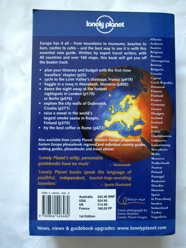 Lonely Planet Europe on a Shoestring By Scott McNeely