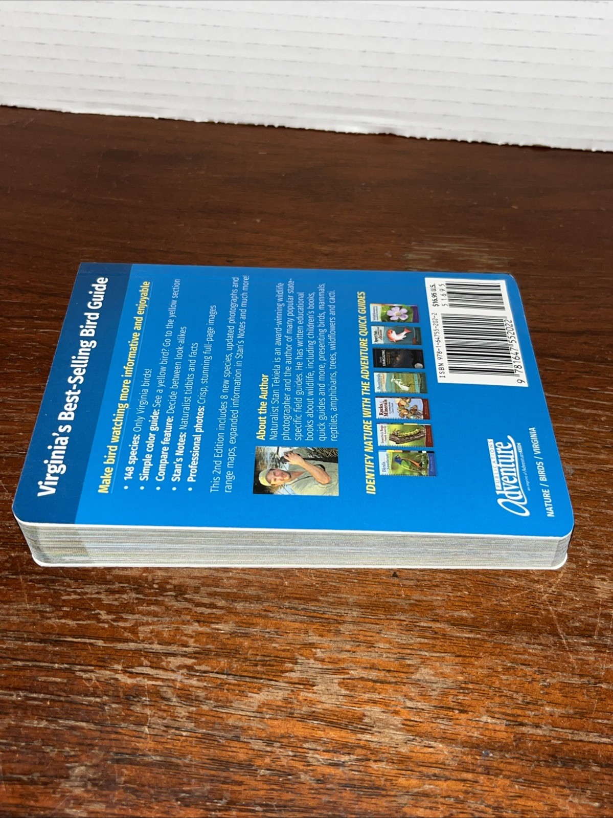 Birds of Virginia Field Guide (Identification) Stan Tekiela – New – Spine Wear