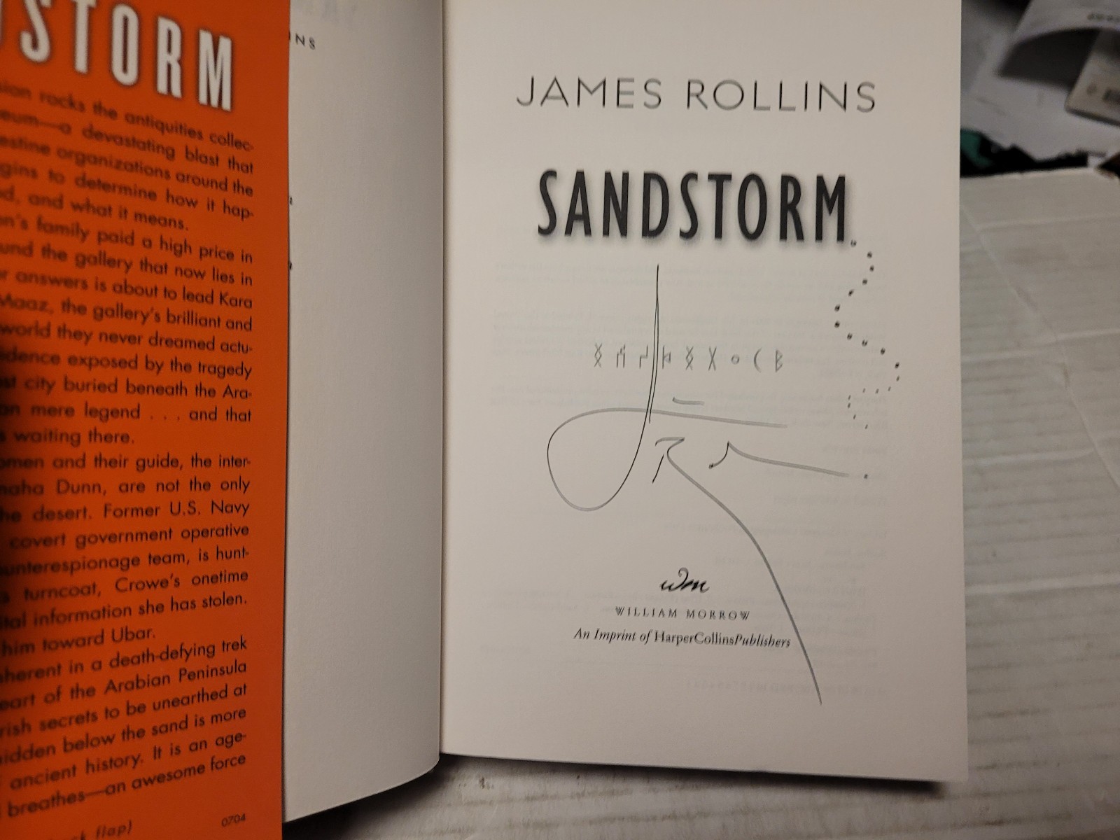 Sandstorm by James Rollins (2004, Hardcover) SIGNED 1st/1st