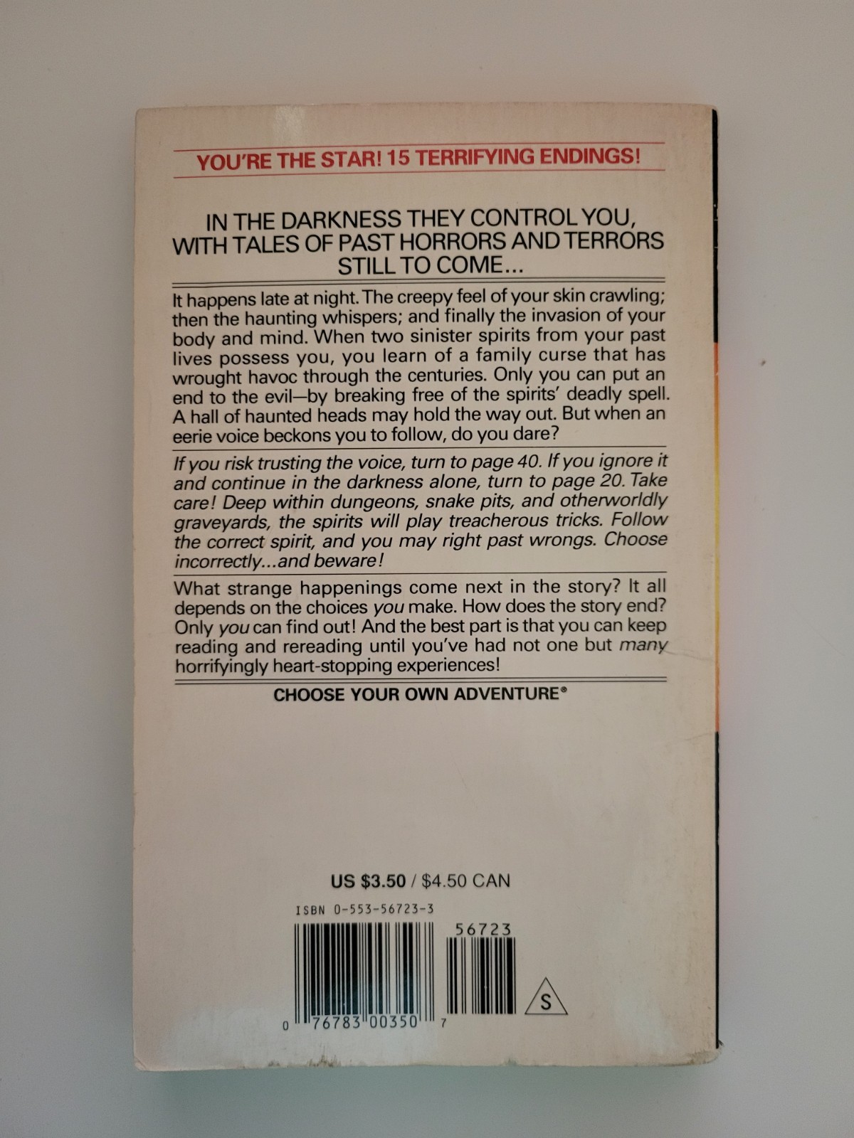 1995 POSSESSED ! CHOOSE YOUR OWN ADVENTURE #161 PAPERBACK R.A. MONTGOMERY RARE