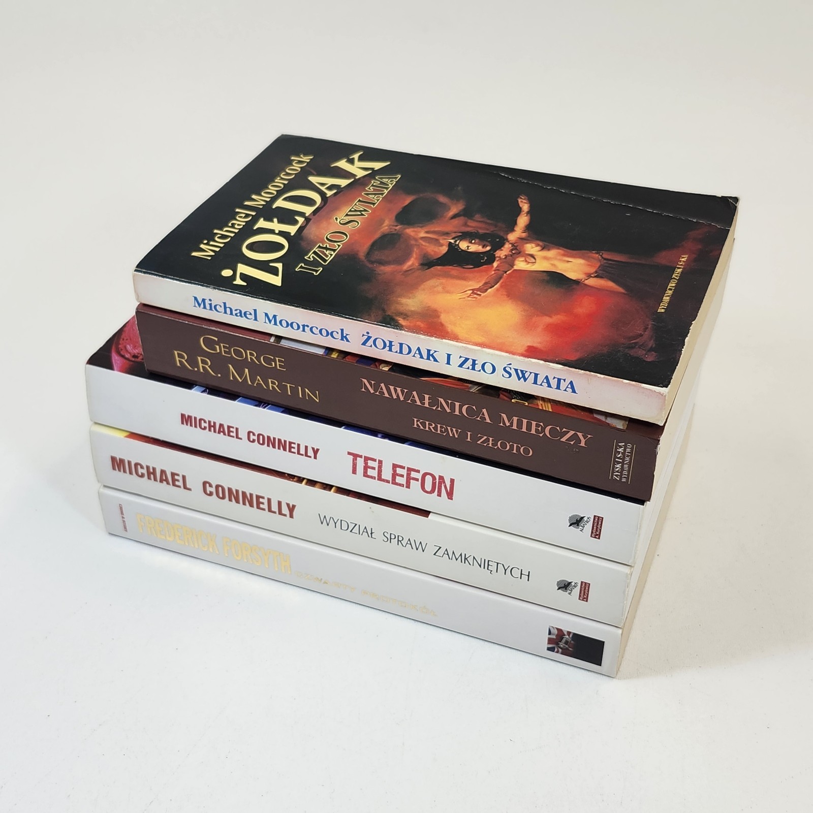 5 Polish Language Books Michael Connelly George RR Martin Frederick Forsyth PB