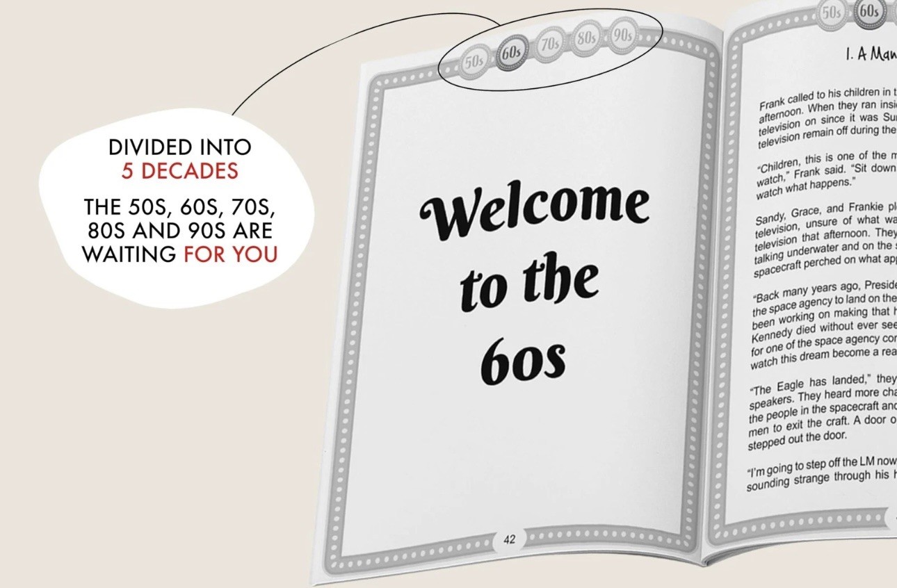 Decades of Uplifting Short Stories for Seniors: 100 Funny Stories from the 50s t