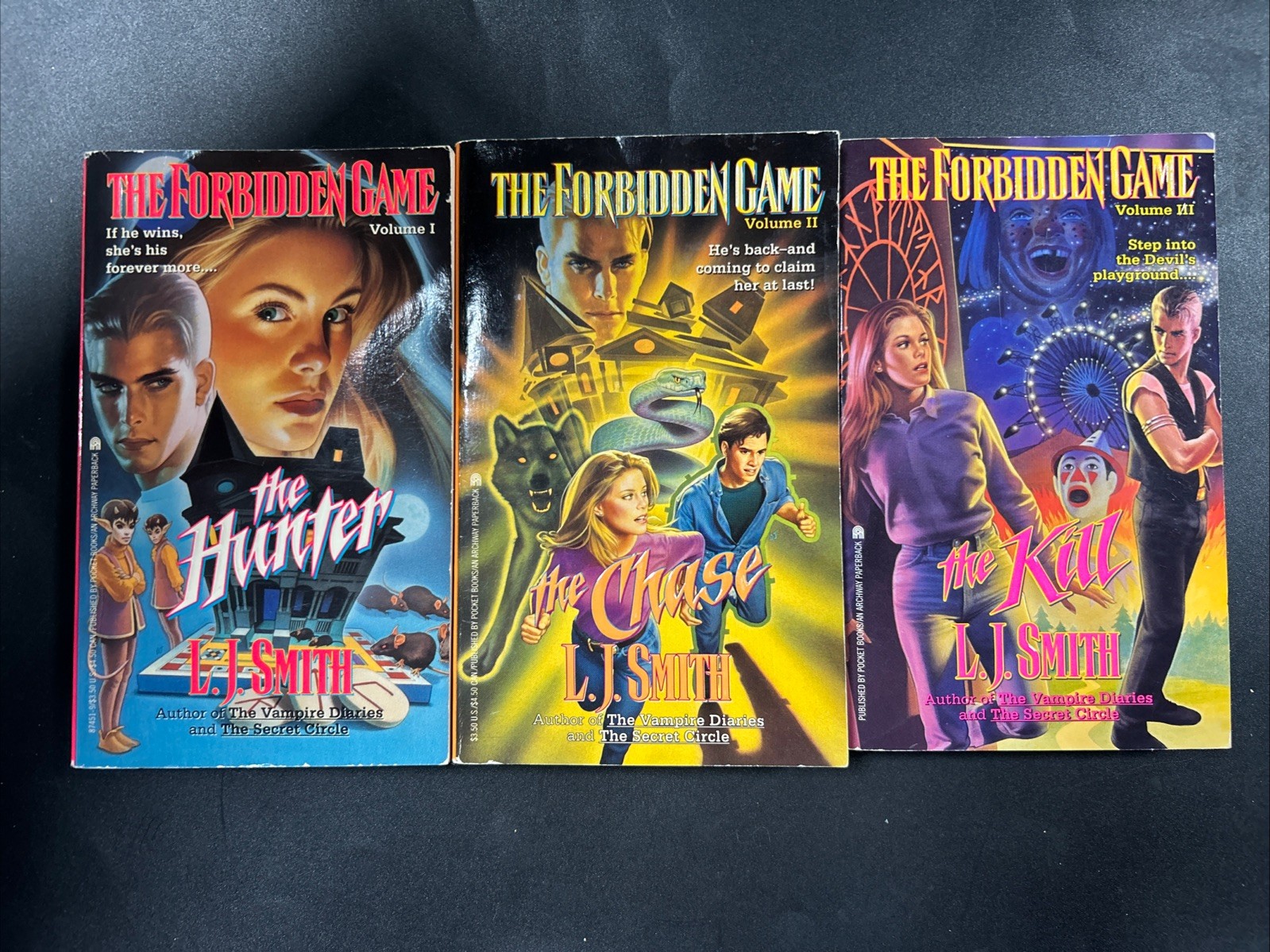 Set Of 3: The Forbidden Game Vol 1-3 By L.J. Smith Vintage Teen Ya Horror 1994