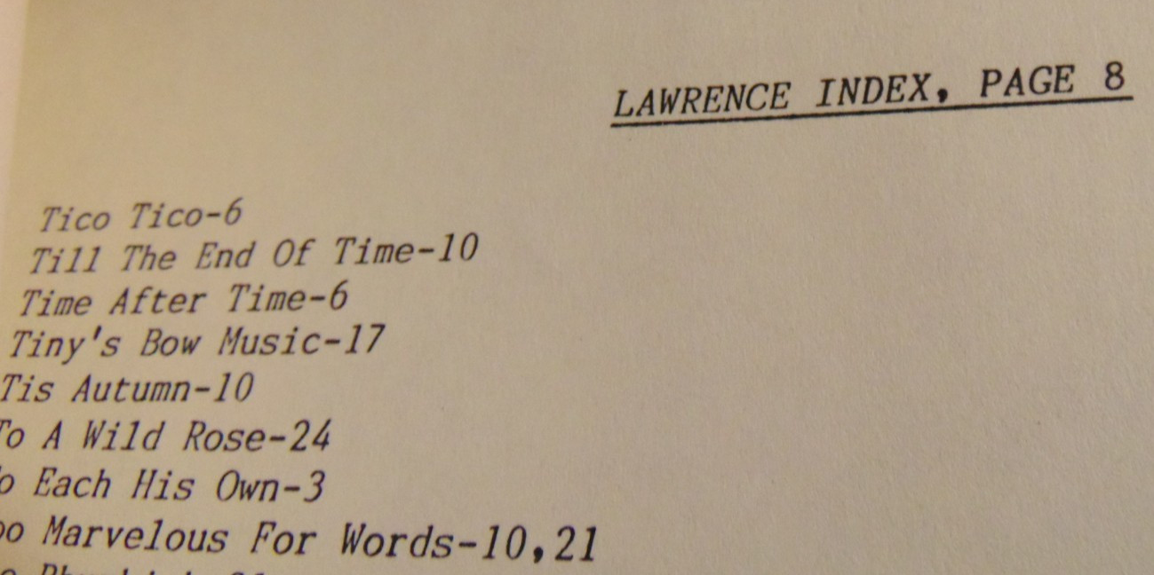 Eliot Lawrence and his Orchestra – signed discography by Charles Garrod 34 pages