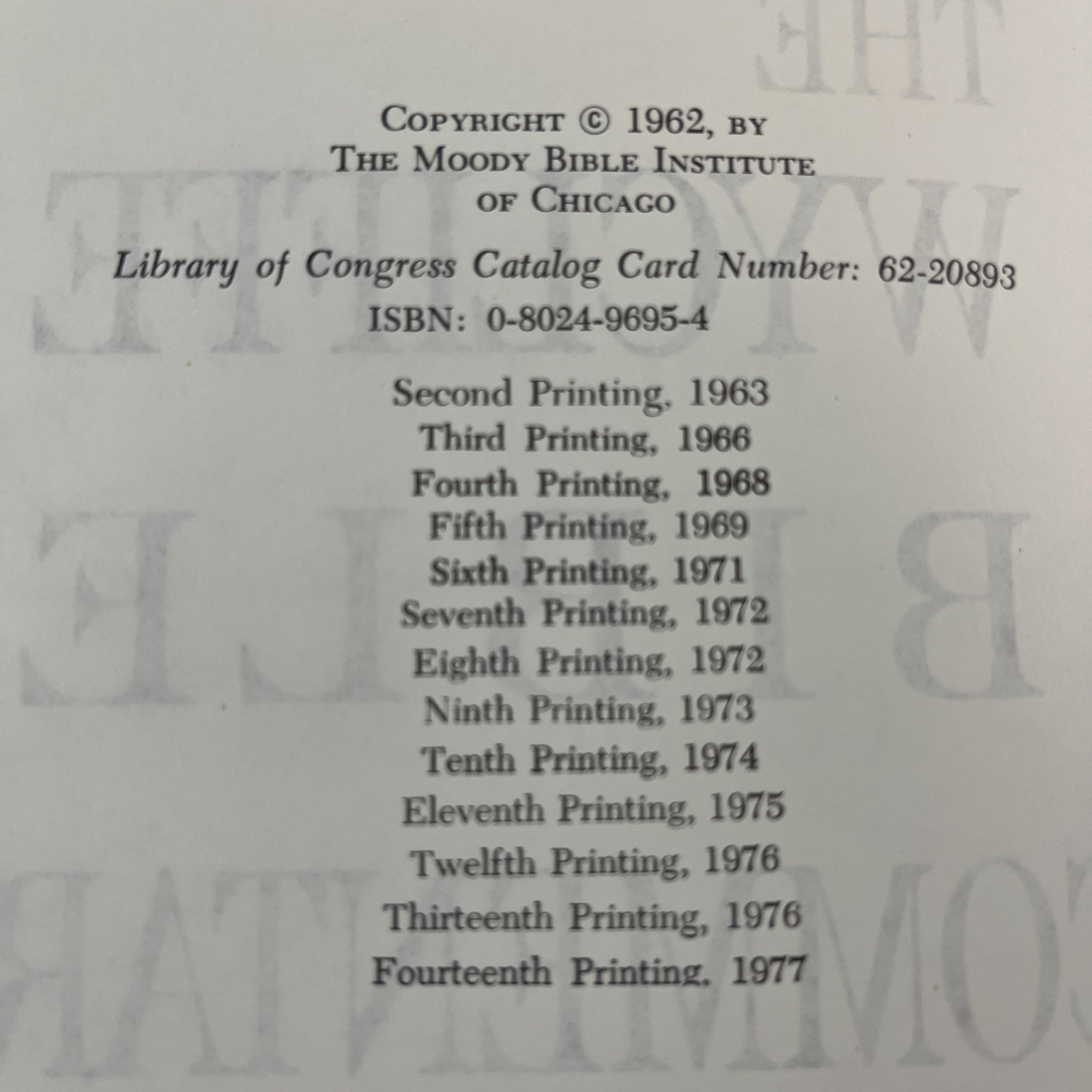 The Wycliffe Bible Commentary 1977 14th Printing Hardcover Moody Press KJV