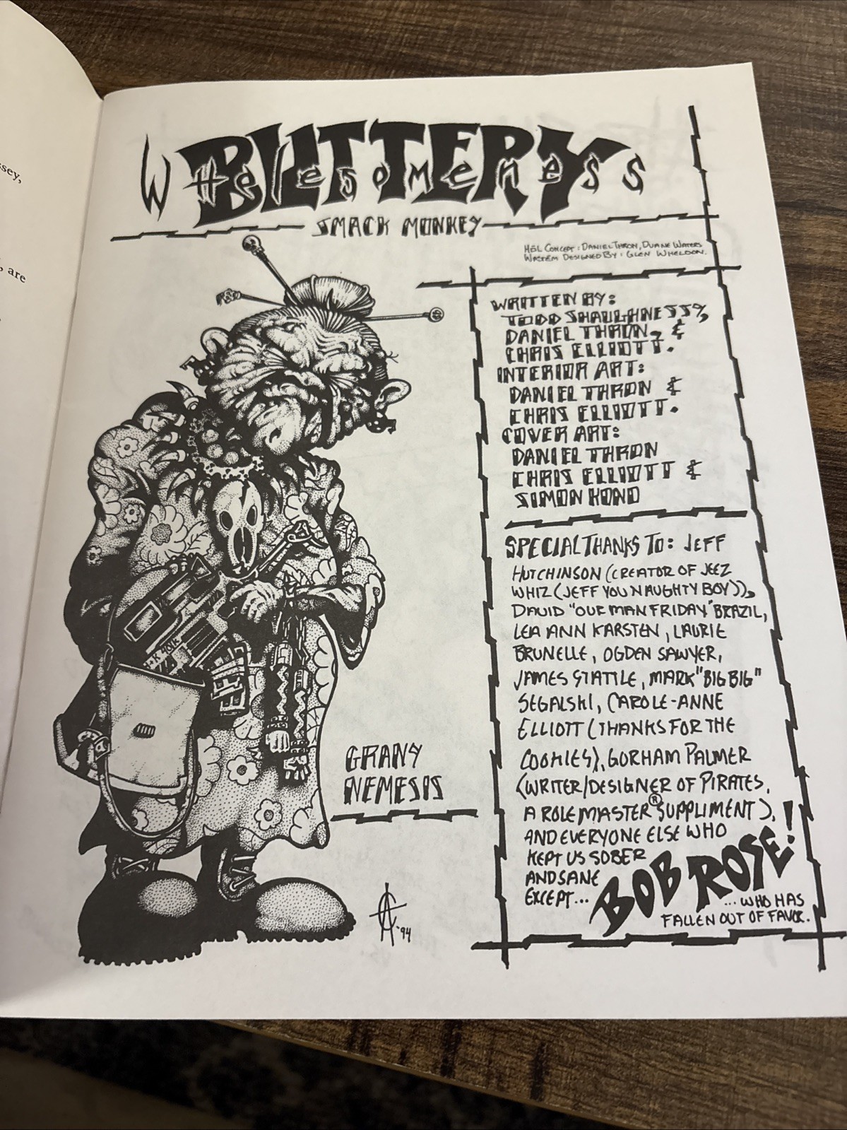 Buttery Wholesomeness Smack Monkey (2002 The CaBil) Graphic Novel – RARE