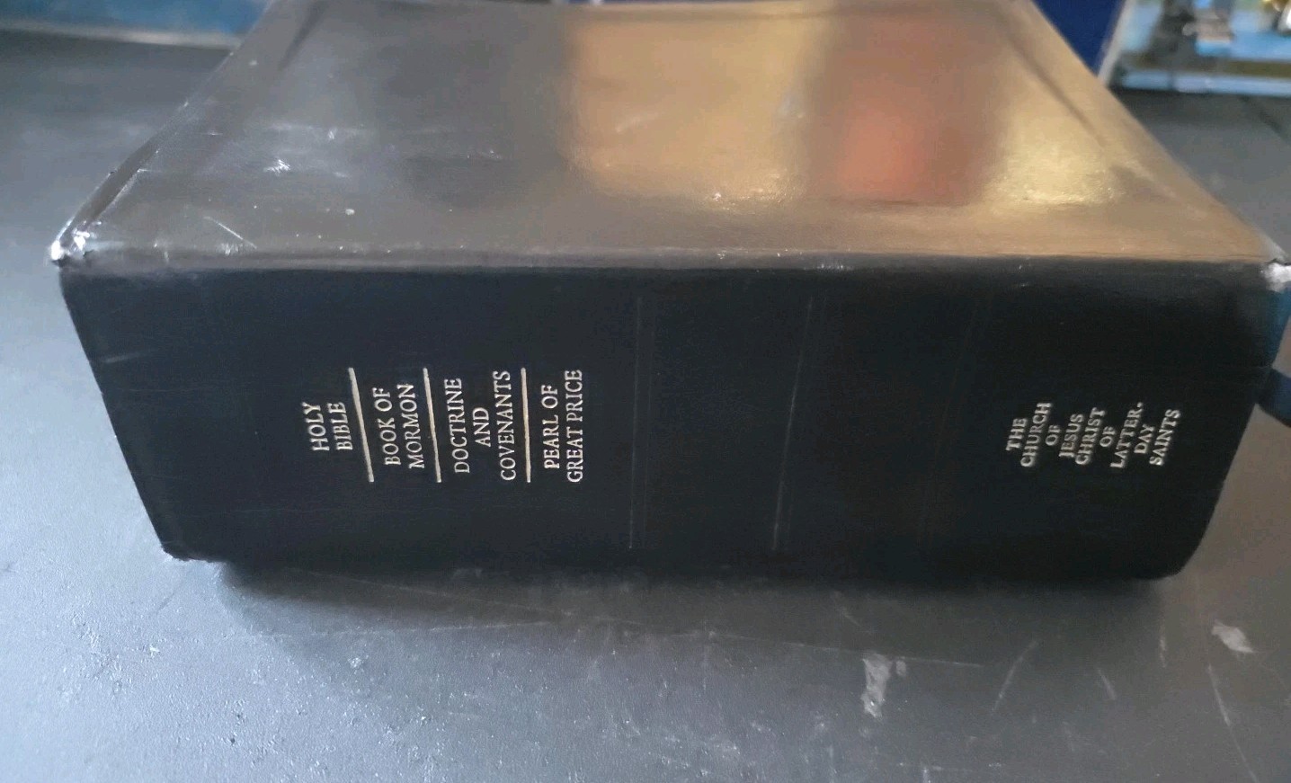 LDS Quad Bible Book of Mormon Scriptures Black 2016 7 1/2 inches x 5 inches