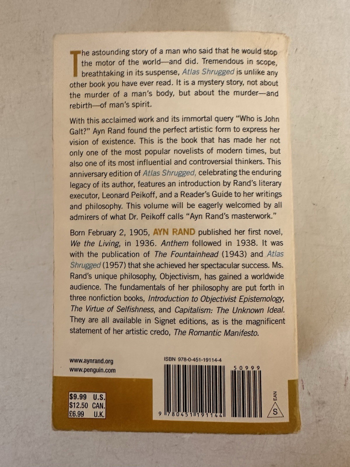 Ayn Rand Box Set : ATLAS SHRUGGED and the FOUNTAINHEAD by Ayn Rand