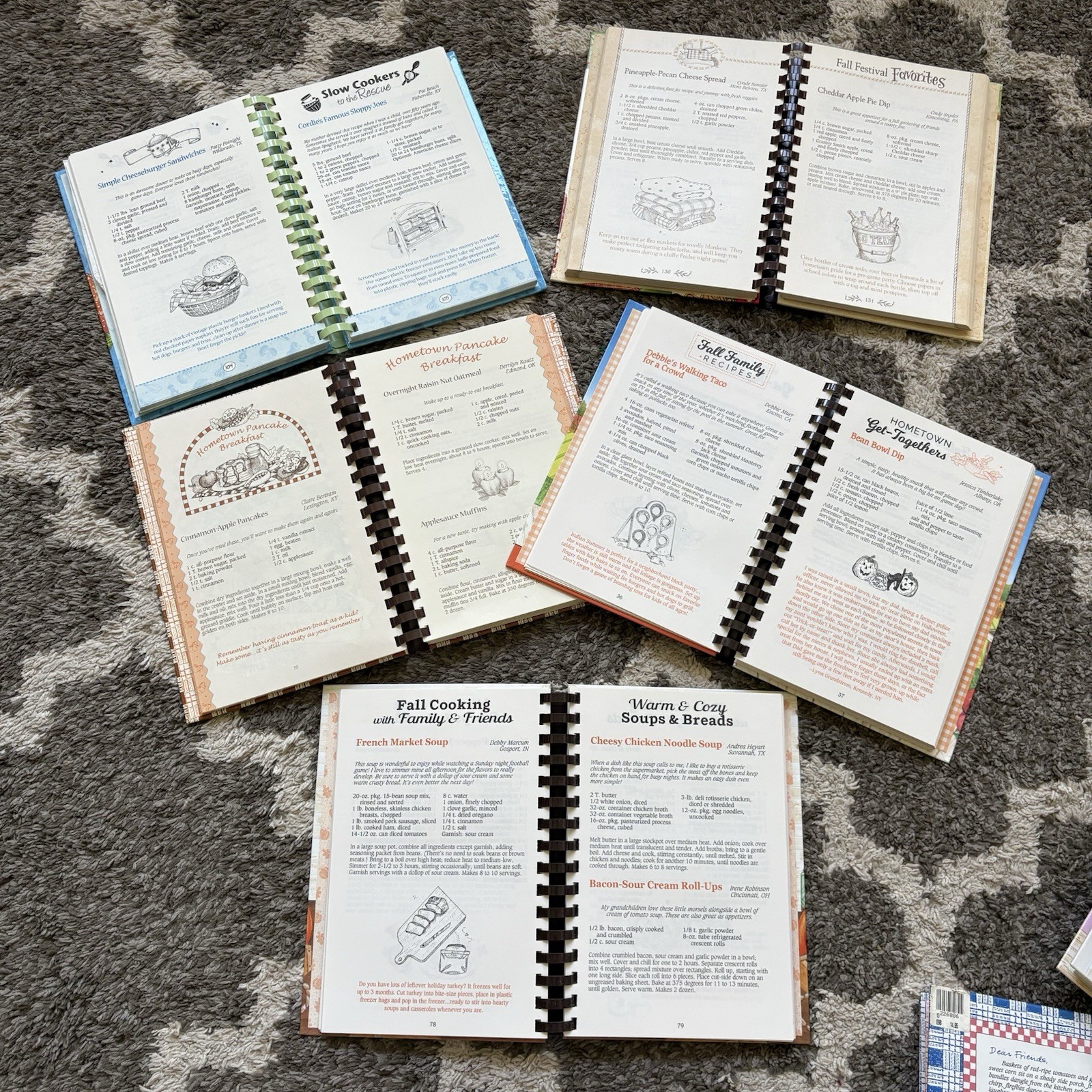 Lot of 10 Goose Berry Patch Cookbooks Fall Harvest Family Recipes Meals