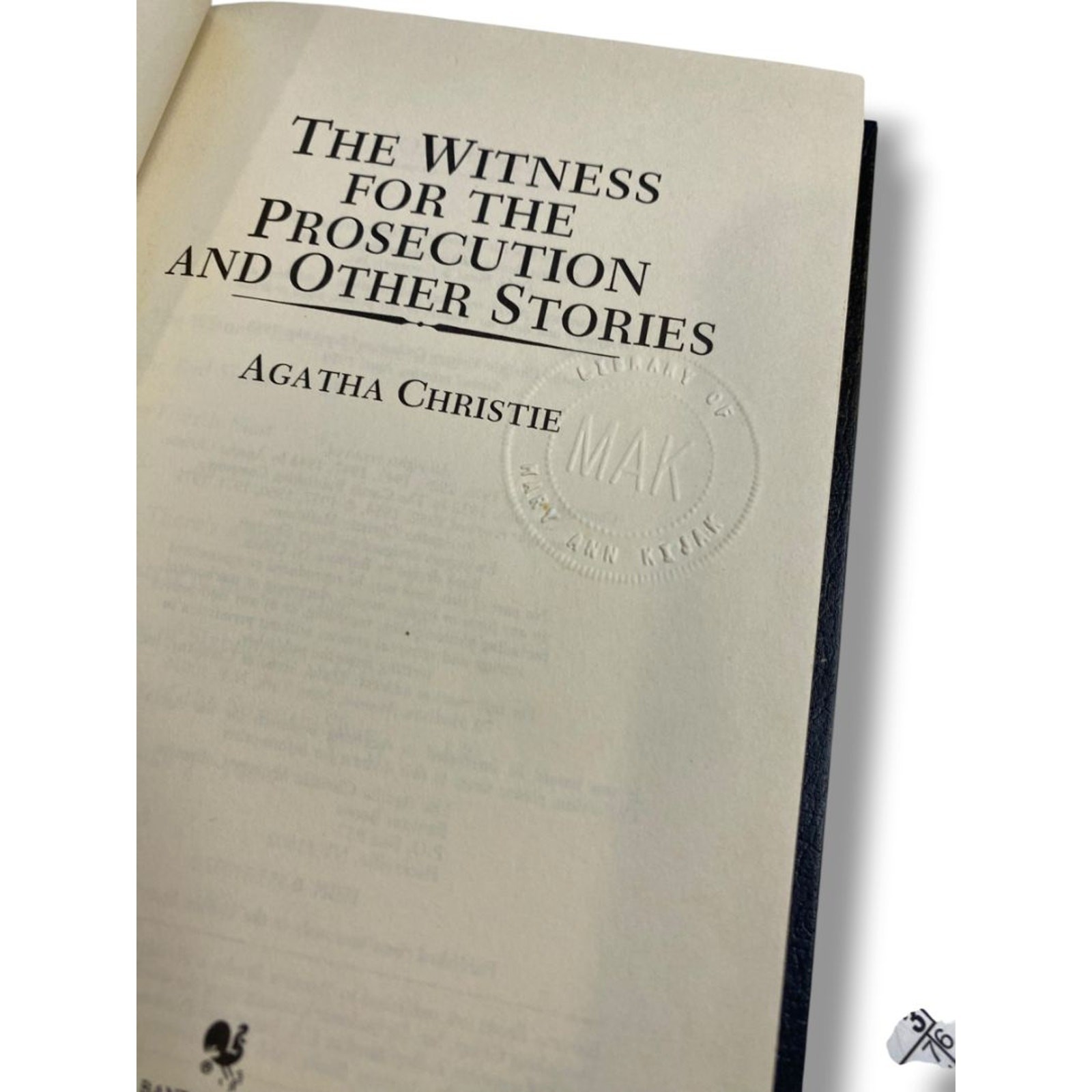 Agatha Christie Mystery Collection Bantam The Witness for the Prosecution 1980s