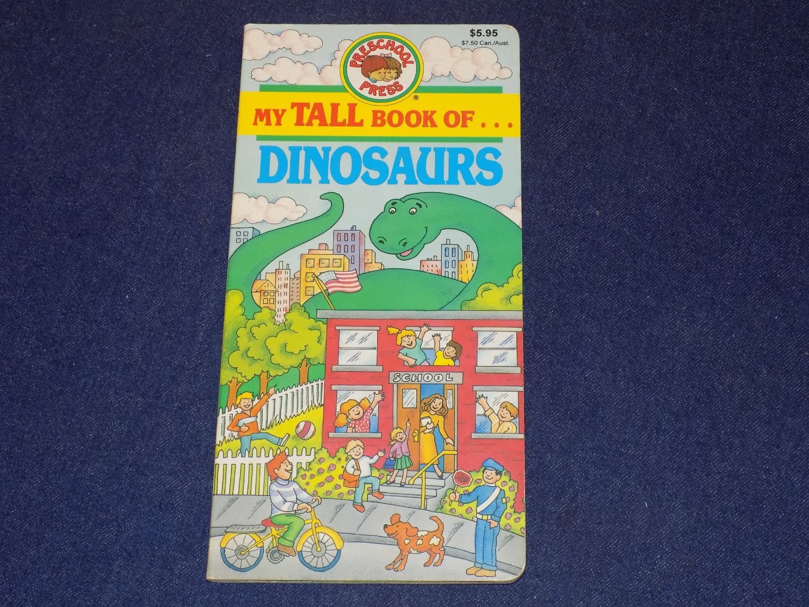 7 TOTAL Preschool Press My Tall Book of HAPPY TOWN forest animals Dinosaurs 1989