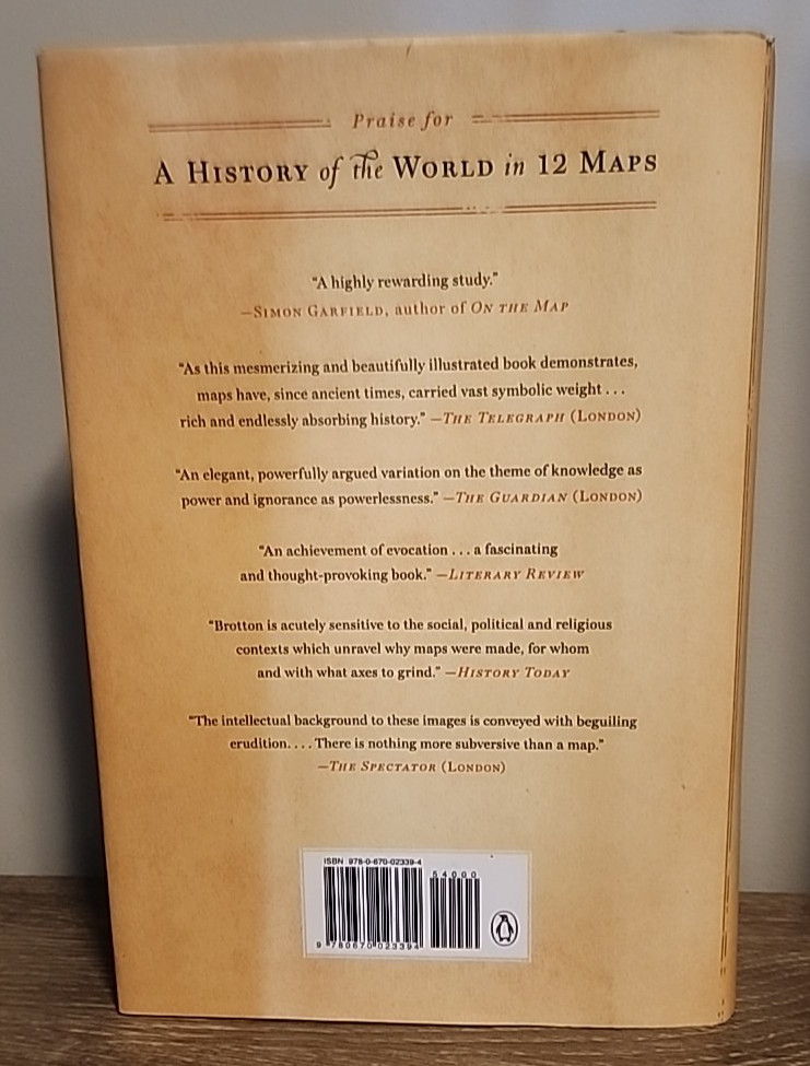 A History of the World in 12 Maps by Jerry Brotton 2013 w/dust jacket