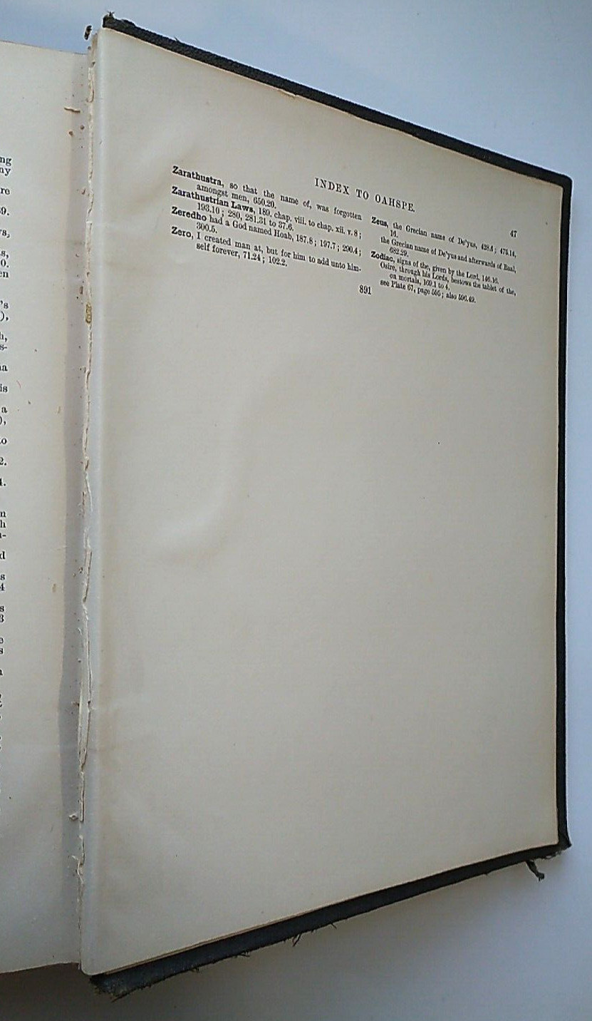Oahspe: A New Bible In The Words Of Jehovih by John Ballou Newbrough – 1891 – HC