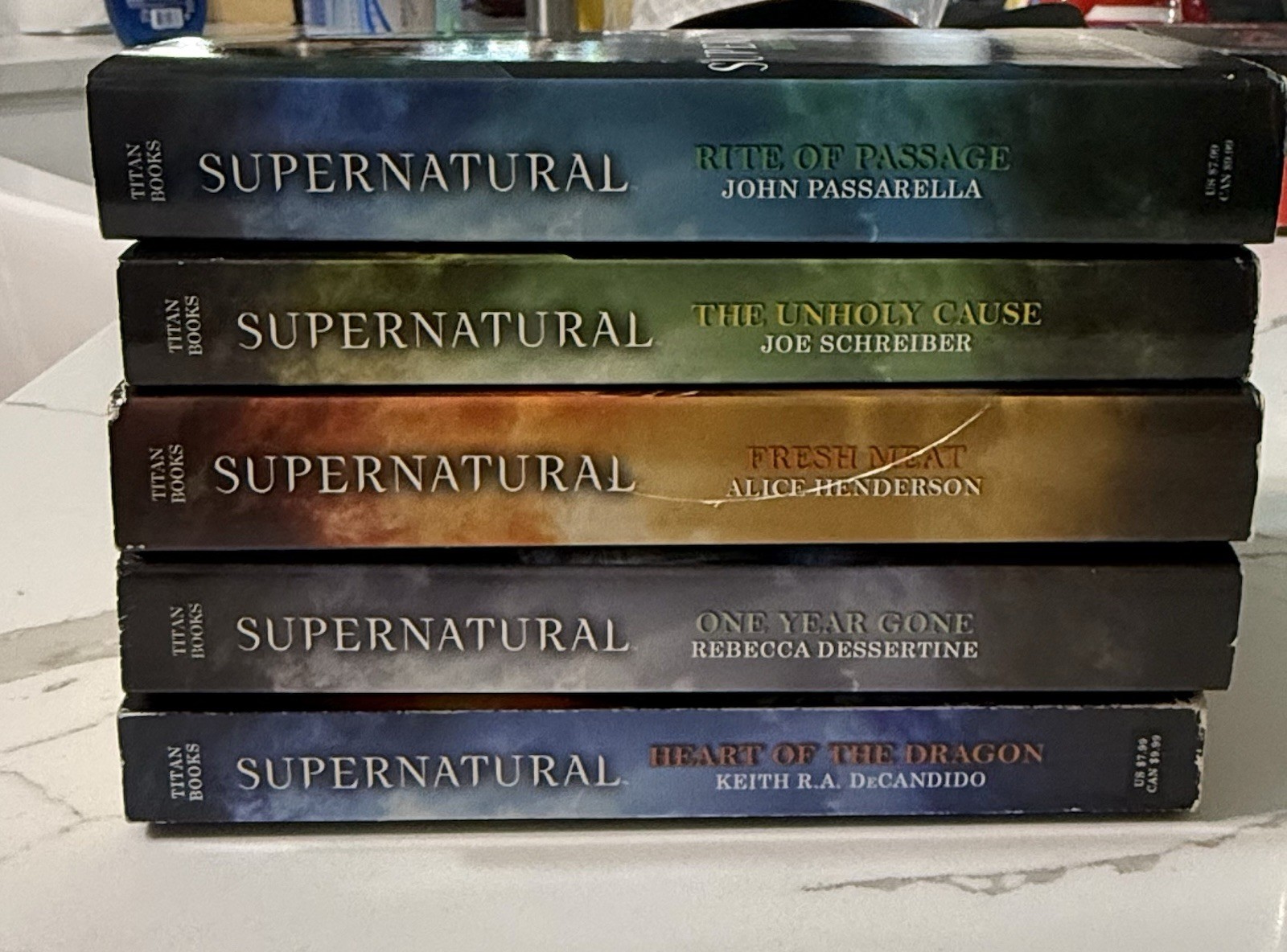 Supernatural CW TV Series Paperback 5 Book Lot