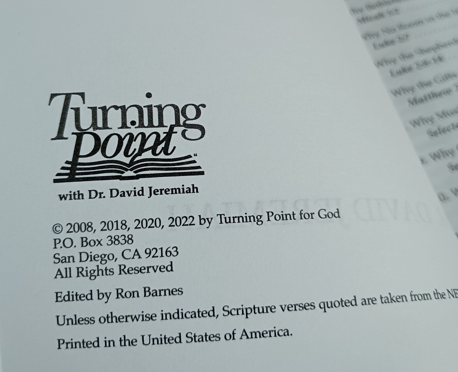 David Jeremiah Study Guide Why the Nativity? Questions & Leader’s Guide 2022