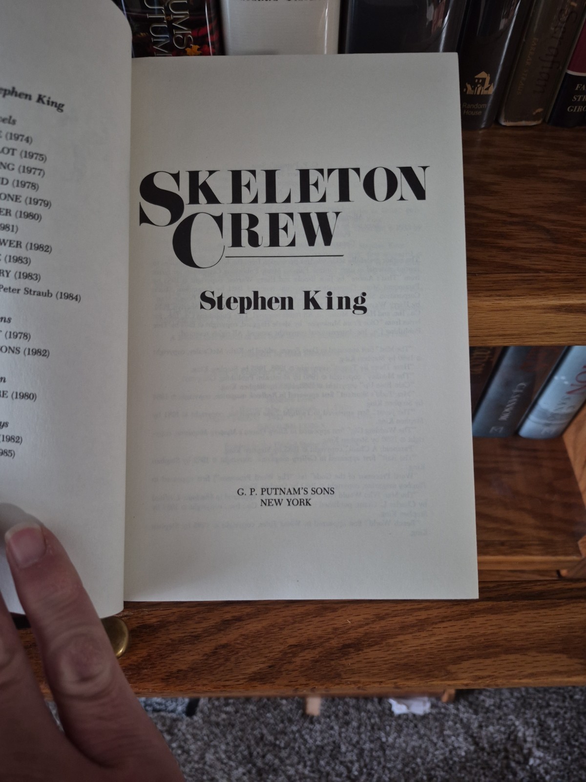 Skeleton Crew by Stephen King (1st Edition) Absolutely Beautiful FINE/FINE Copy