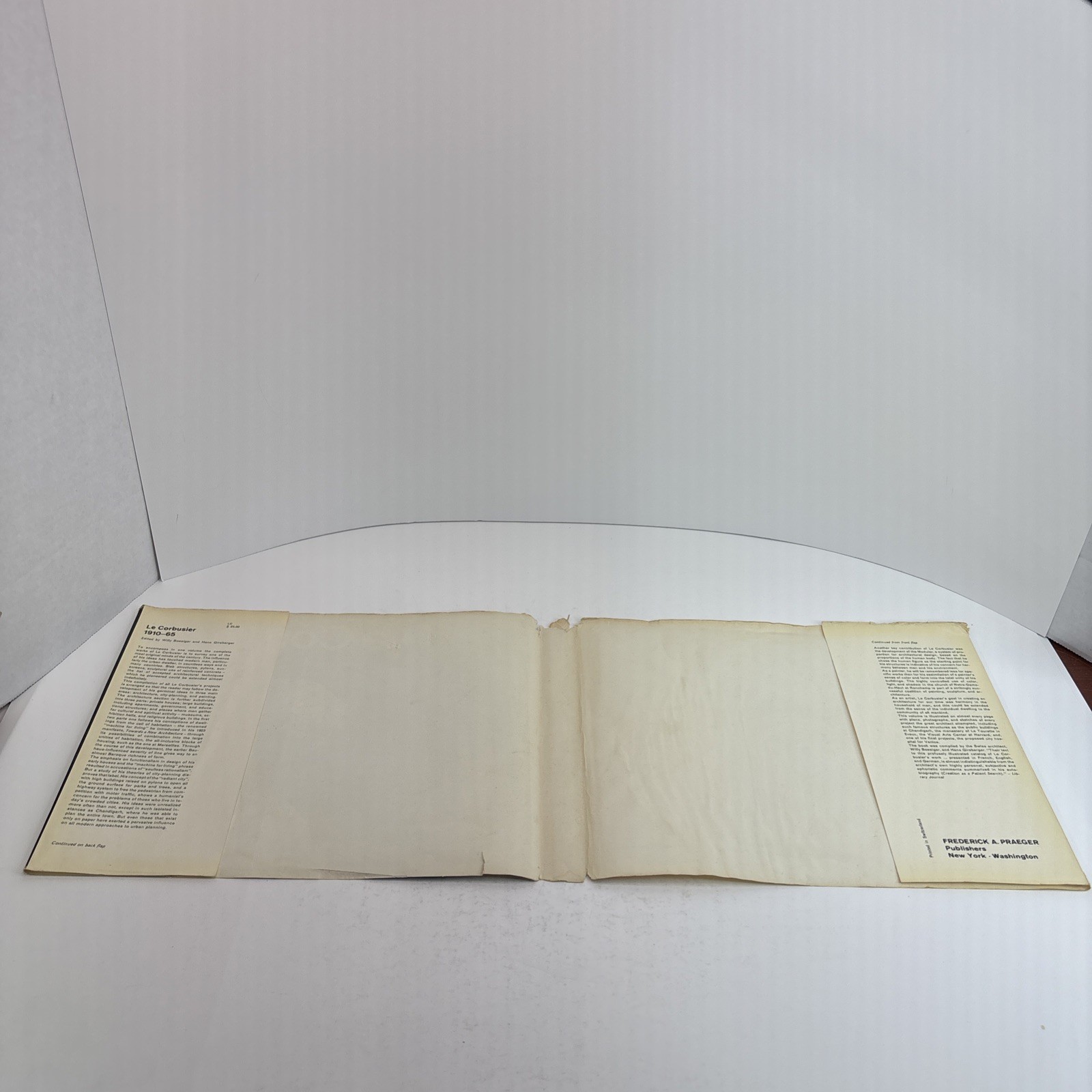 Le Corbusier, 1910-65 – W. Boesiger – Hardcover – 1 Dec. 1967 – RARE