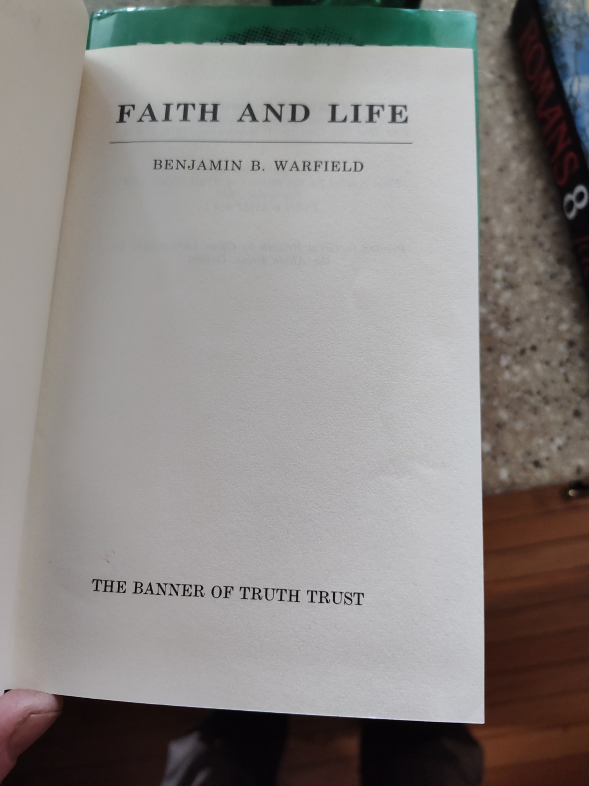Faith and Life by B.B. Warfield BANNER OF TRUTH HARDCOVER
