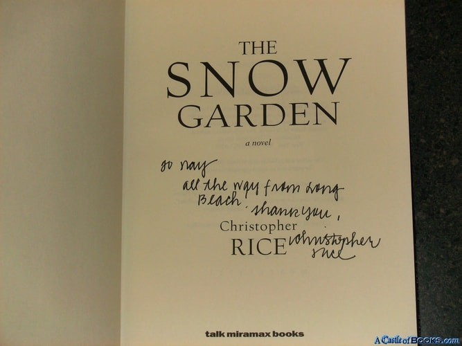 The Snow Garden: A Novel by Rice, Christopher, Acceptable Book