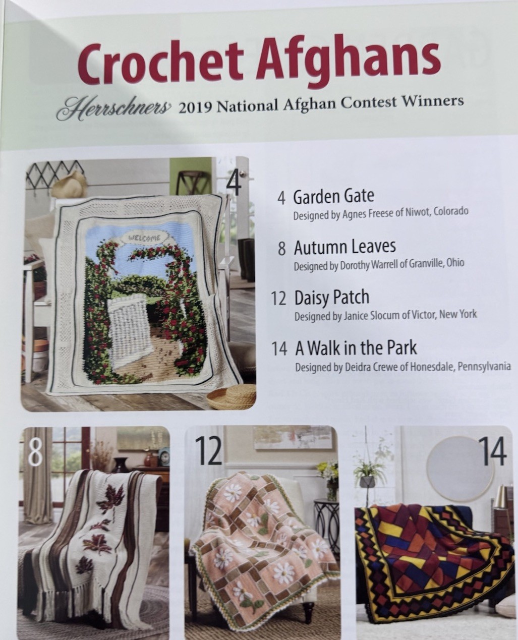 Herrschners Crochet Afghans Pattern Book Bundle Set of 4 Craft Hobby Book Lot