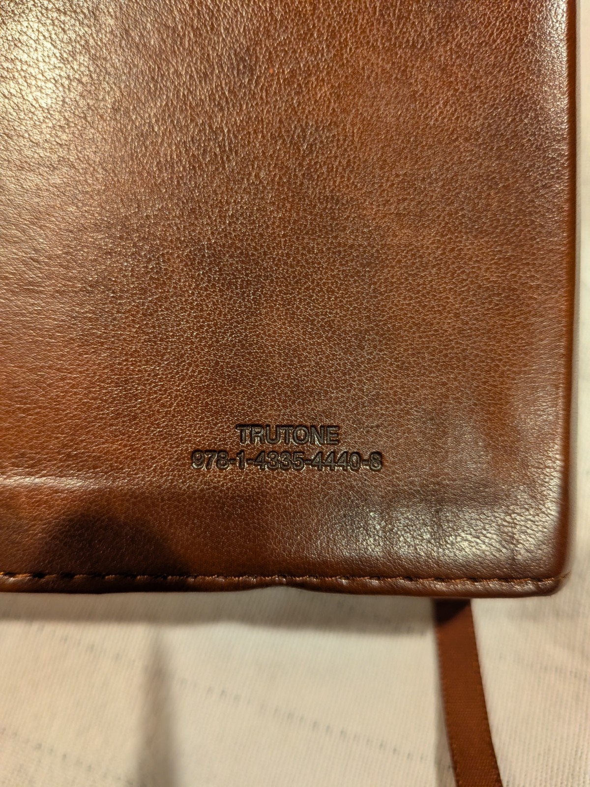 Crossway ESV Single Column Journaling Bible TruTone Leather Chestnut Leaves