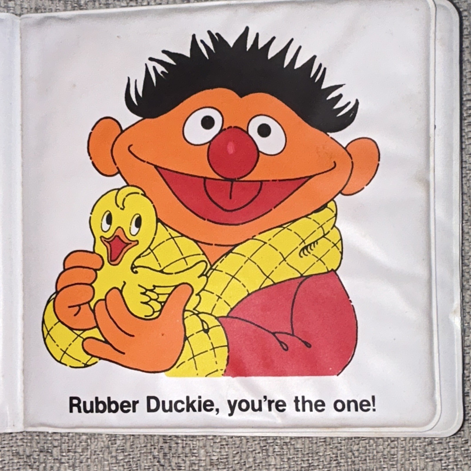 Vintage Sesame Street Ernie’s Bath Book Waterproof (1982) Random House/CTW