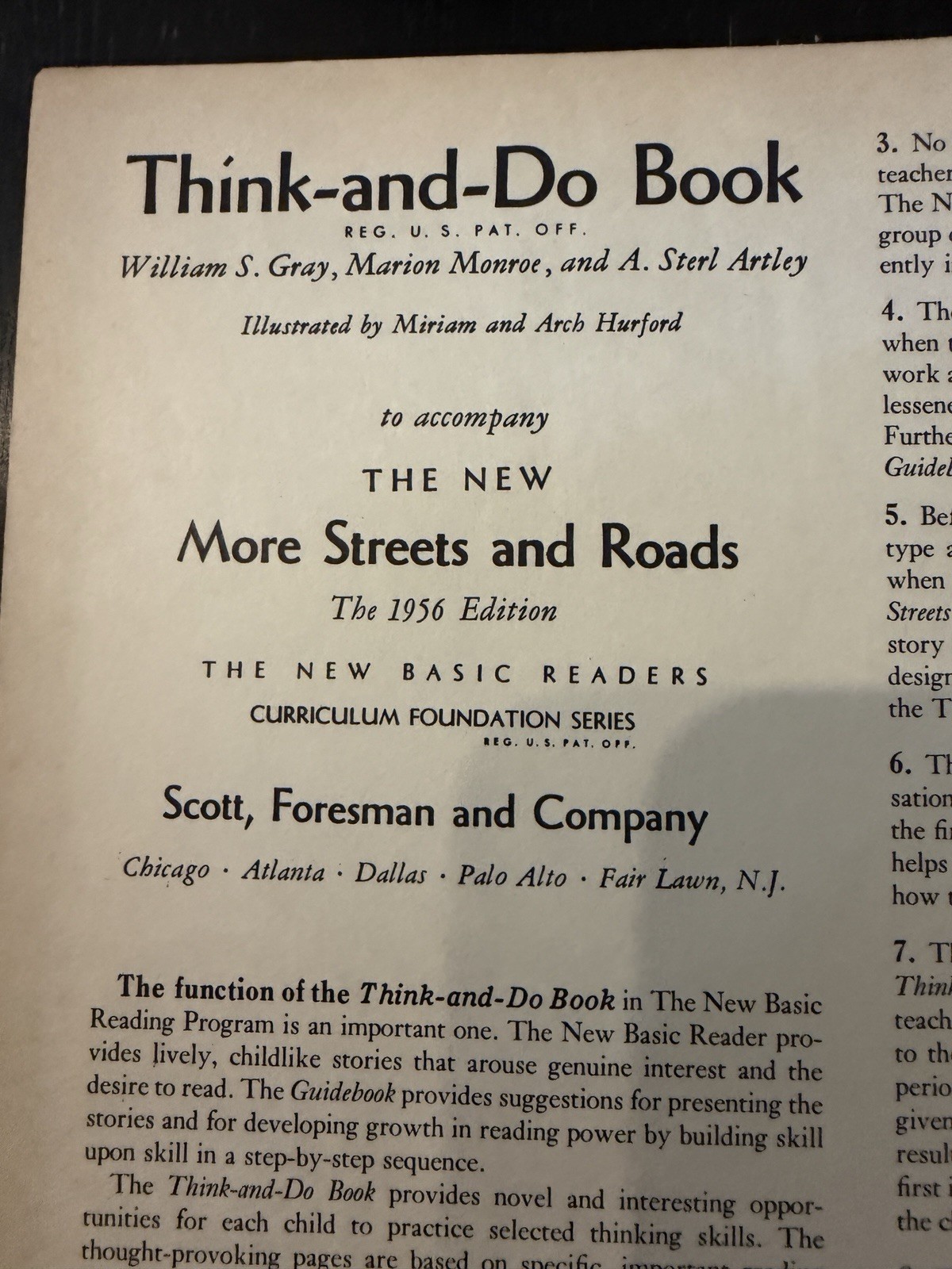Scott Foresman Think-and-Do Book PB Illus 1956 New More Streets and Roads