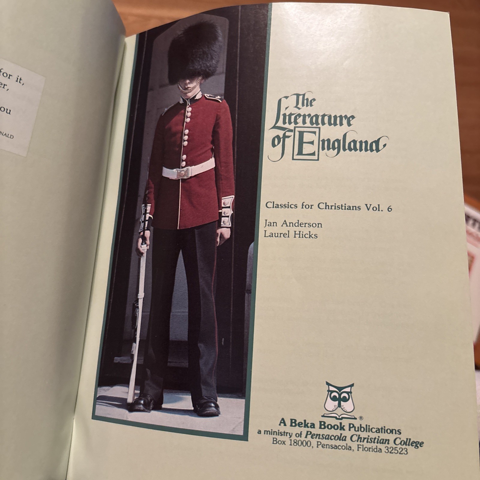 The Literature of England, classics for Christians Vol.6, 498 Pages