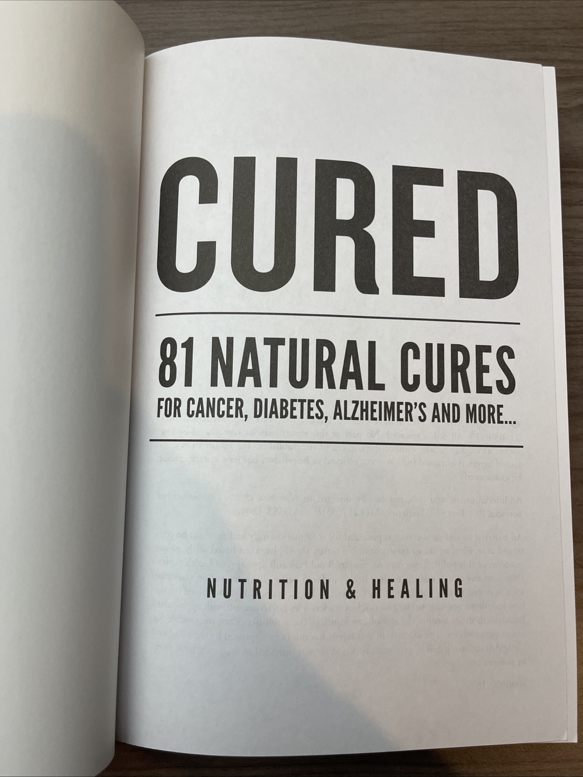 Cured 81 Natural Cures For Cancer, Diabetes, Alzheimer’s Paperback Health Book