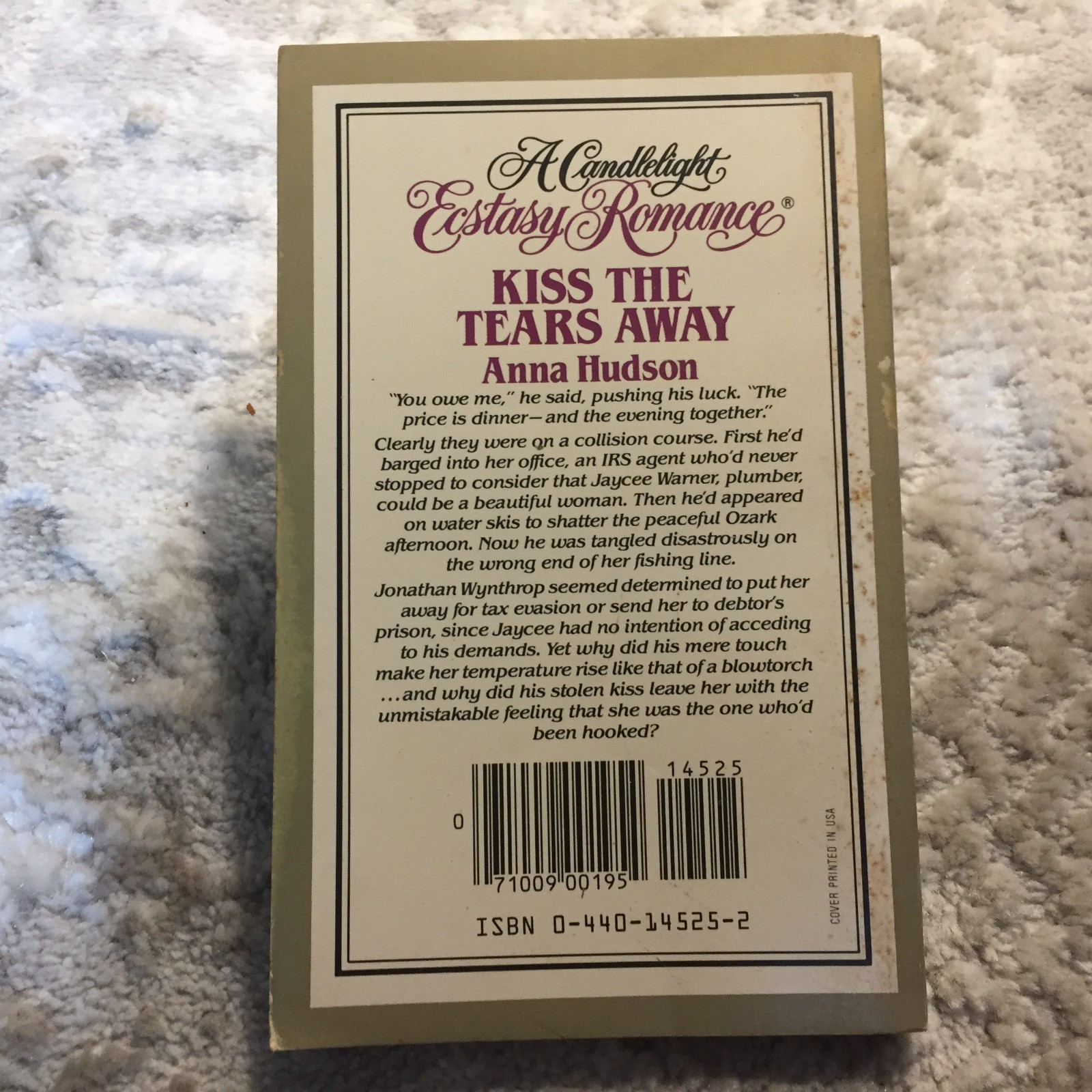 Kiss The Tears Away Anna Hudson 1983 Dell Second Chances At Love Romance Book