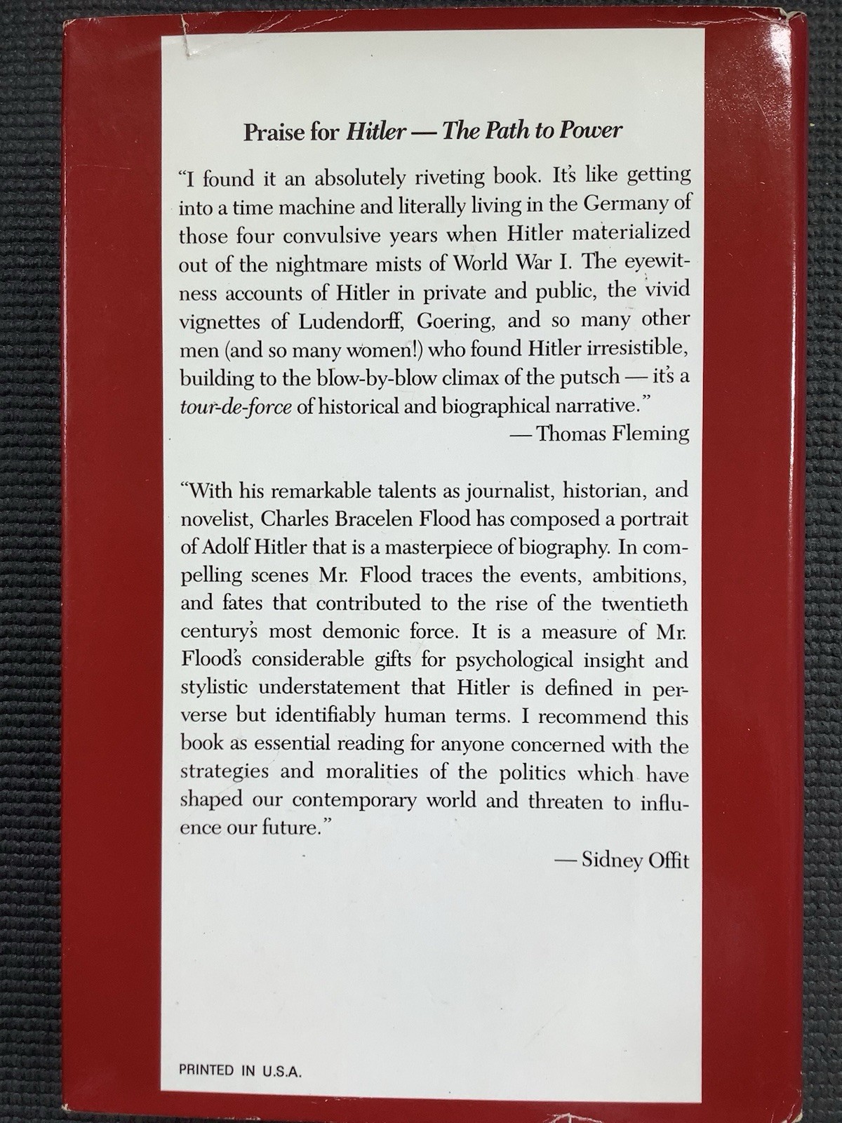 HITLER The Path to Power Hardcover with Dust Jacket 1989 HARDCOVER WORLD WAR II