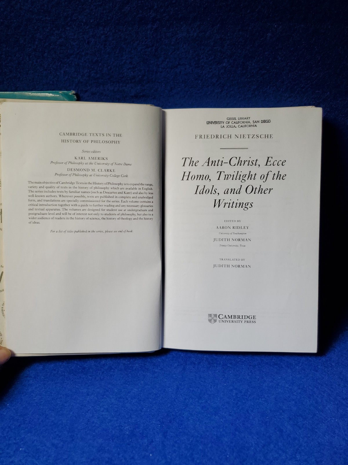 Nietzsche 2-Book Lot Cambridge Texts History of Philosophy Hardcover Daybreak An