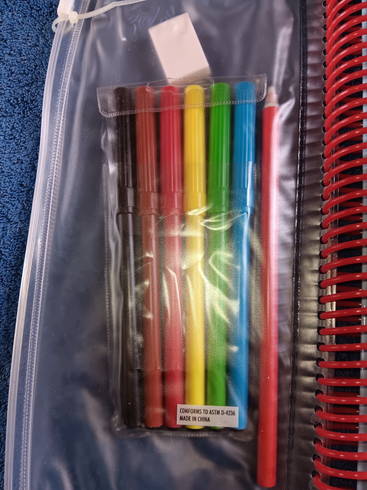 MY TRAVEL STENCIL KIT Book Kids Art Markers Paper Animals Transportation NOS New