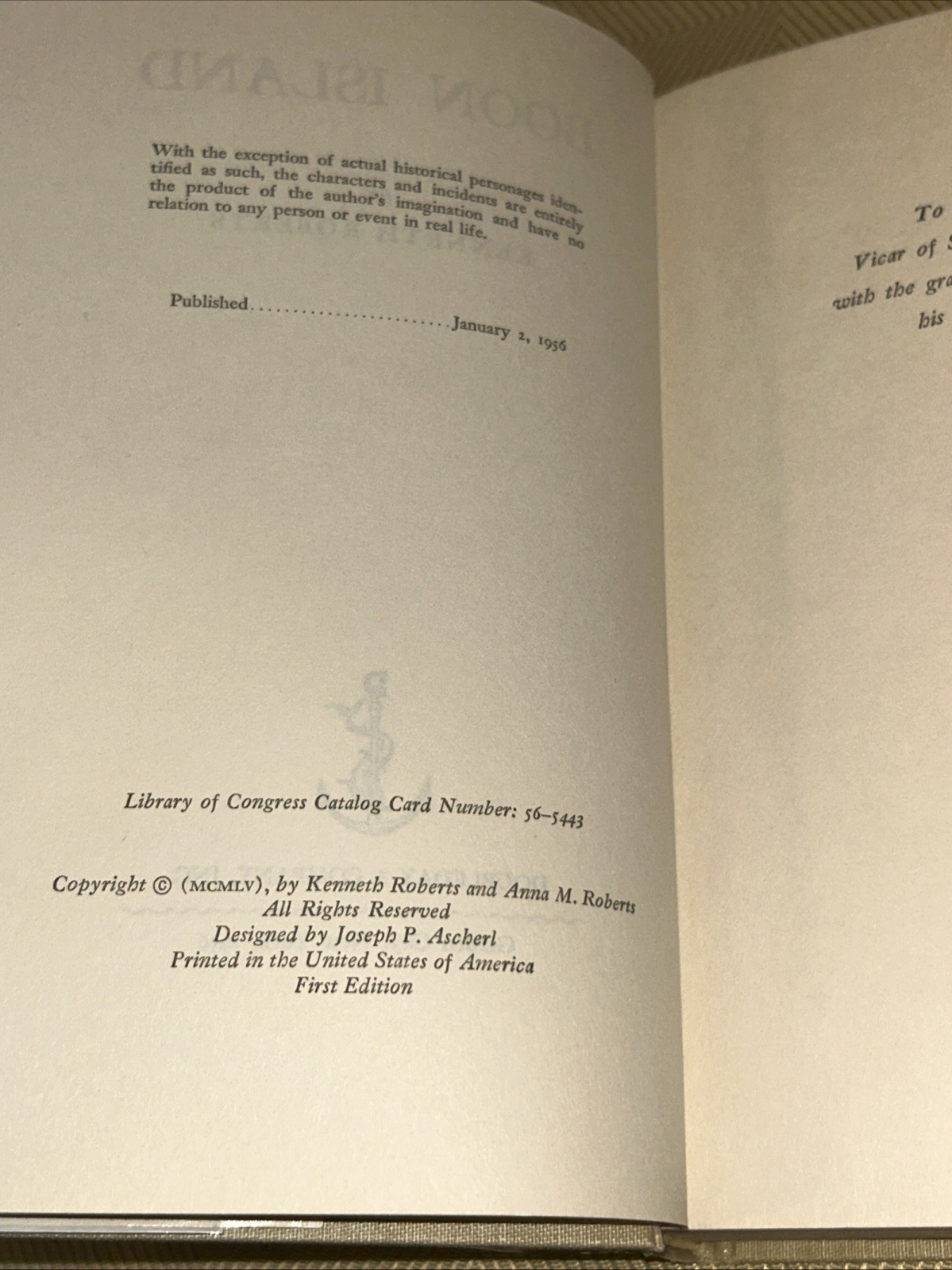Boon Island Kenneth Roberts 1956 1st Edition HC Nice DJ Mylar Cover Book Ex++